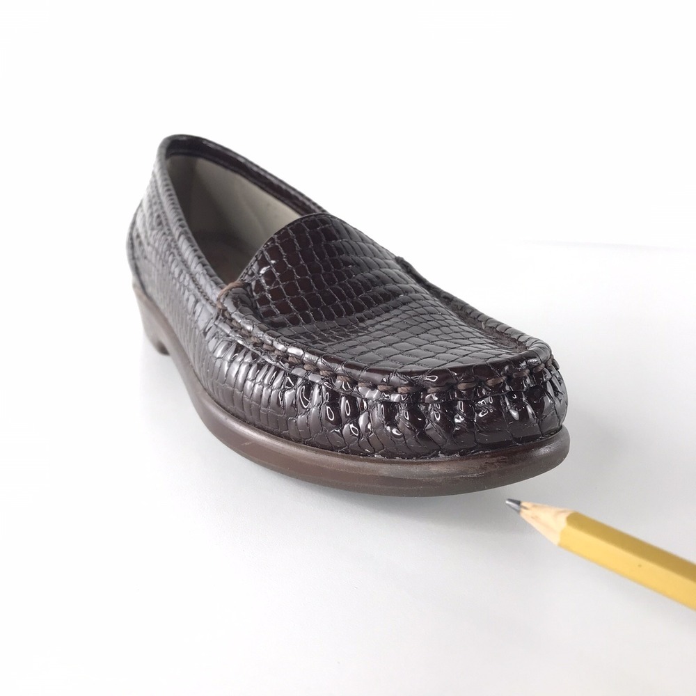 SAS Women's 6 1/2 S Tripad Simplify Moccasin Loafer Slip On Shoe Brown Croc‎ - Picture 5 of 12